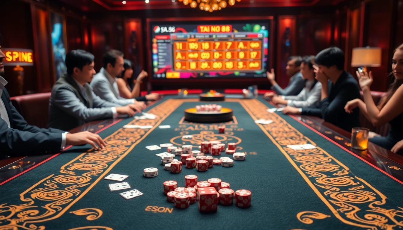 Exciting tai go 88 gaming atmosphere with professional players enjoying live action.