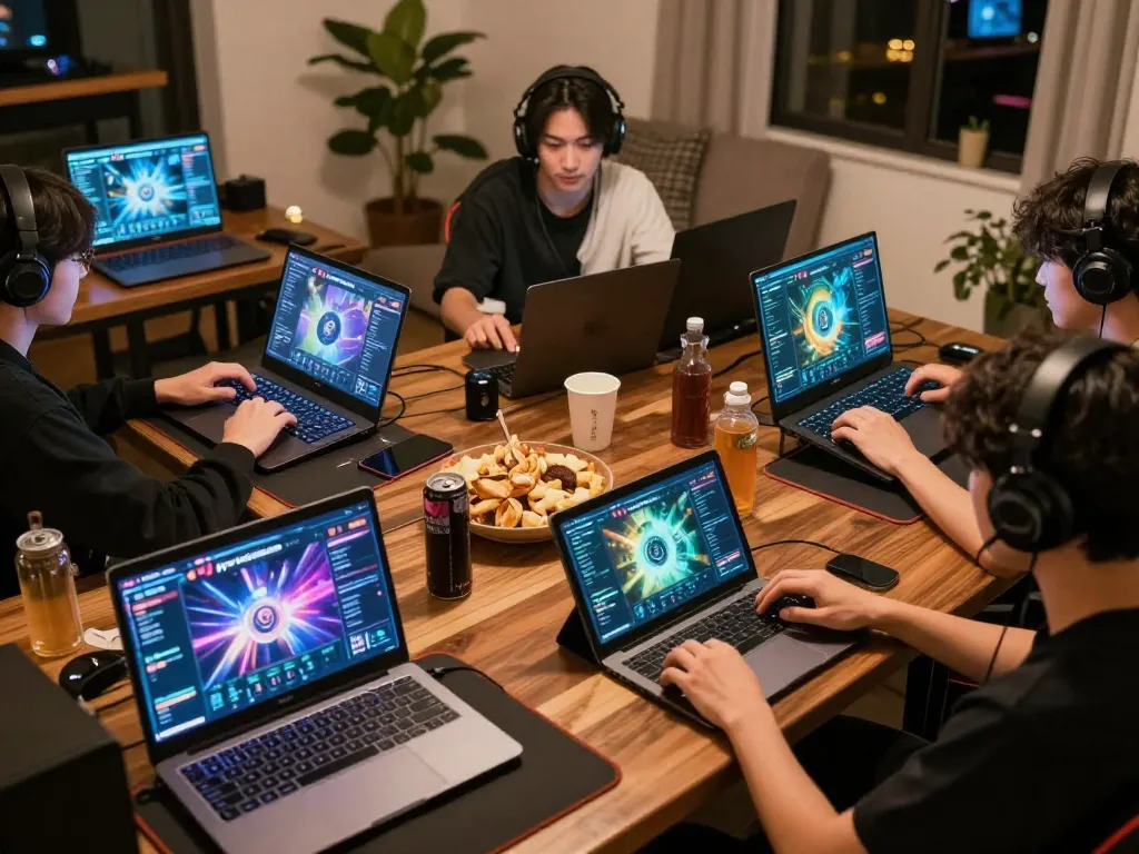 Players enjoying online gaming action at hytw3339a with vibrant screens and competitive excitement