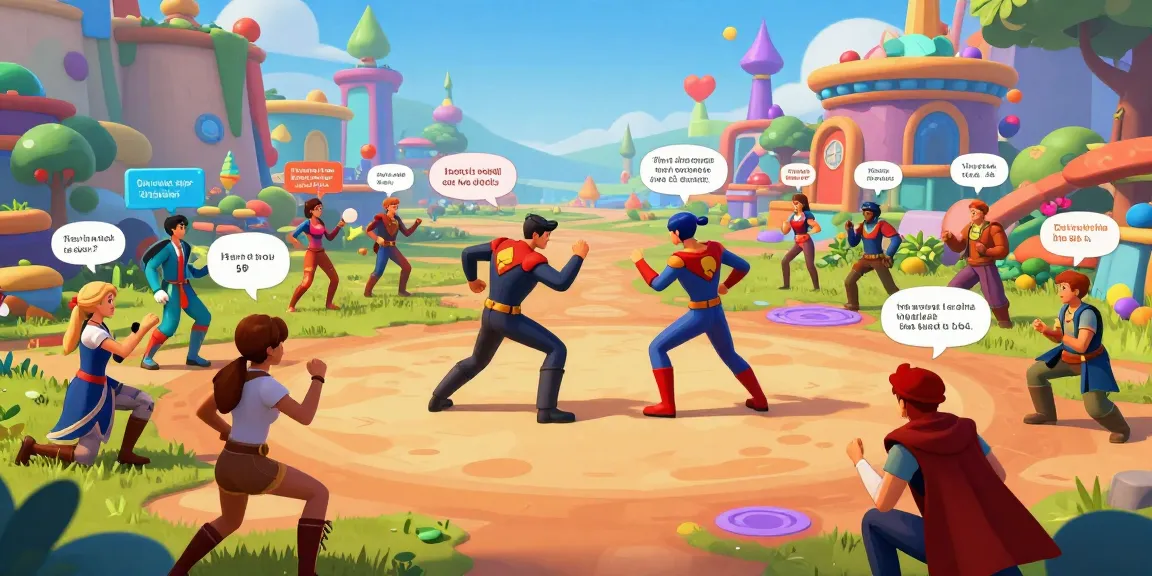 Engaging scene from Status AI, showcasing avatars interacting with AI characters in various fandoms.