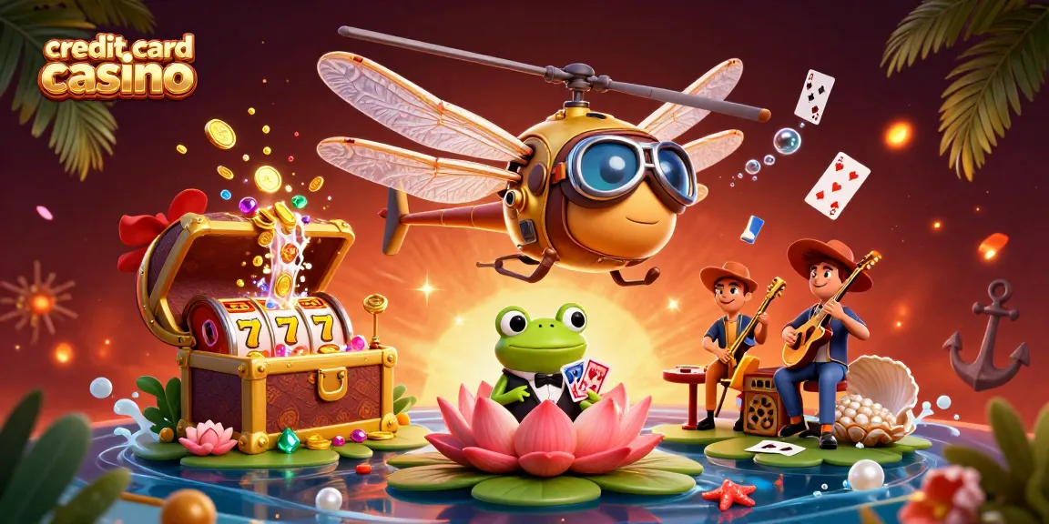 Experience exciting gameplay at a vibrant credit card casino with unique characters and elements.